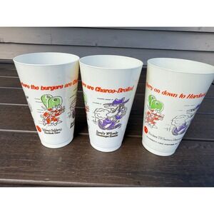 Vintage Hardee's TV Cartoon Character Cups – Lot of 3 (1970)